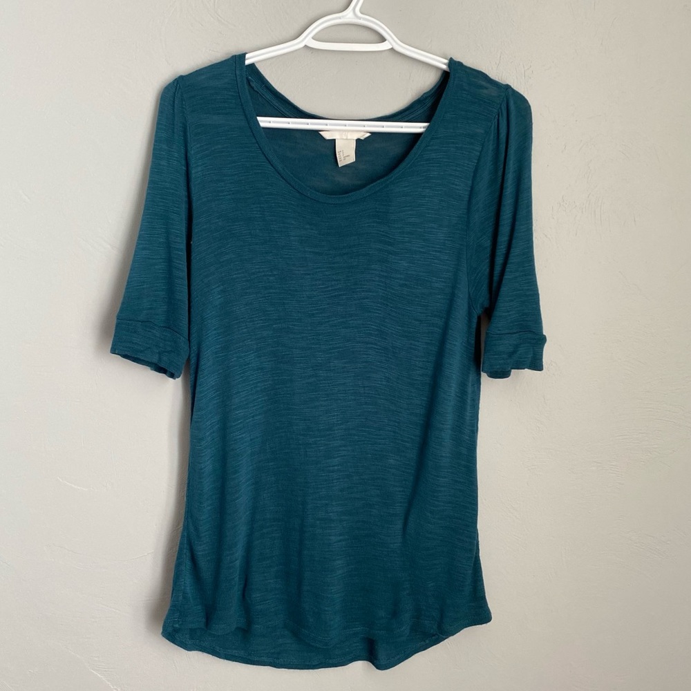 H&M Teal Blouse with 3/4 Sleeves